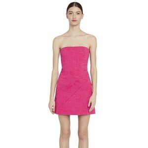 Alice + Olivia Pink Strapless Dress
